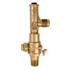 castel shut off valve with safety valve