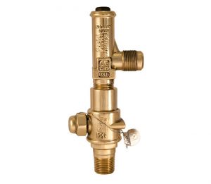 castel shut off valve with safety valve